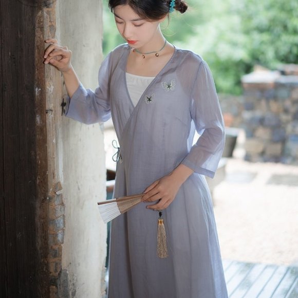 Chinese Hanfu Tea Ceremony Fairy Coat - Picture 3 of 5